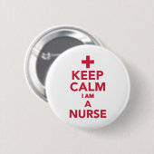 私によってがナースである平静を保って下さい 缶バッジ (正面&裏面)