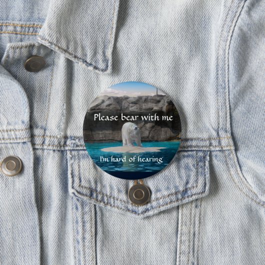 私によってがヒアリングのバッジの懸命である私と耐えて下さい 缶バッジ (インサイチュ)