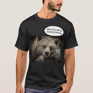 私によってがヒアリングのTシャツの懸命である私と耐えて下さい Tシャツ