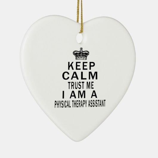 私によってがフィジカルセラピーである私を信頼するために穏やか保って下さい セラミックオーナメント (右)