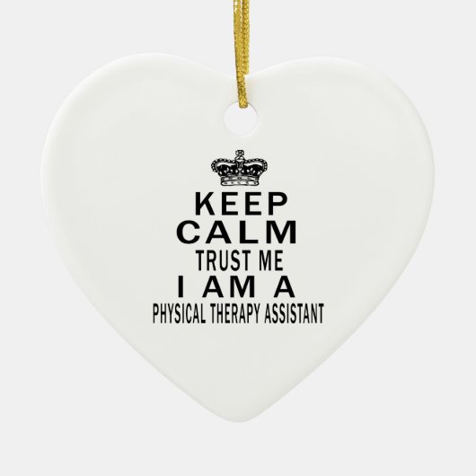私によってがフィジカルセラピーである私を信頼するために穏やか保って下さい セラミックオーナメント (正面)