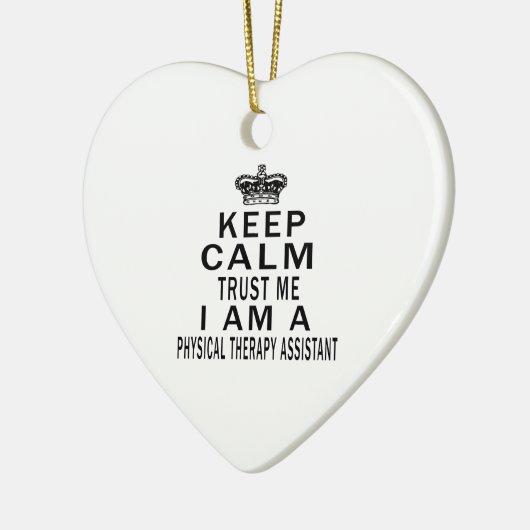 私によってがフィジカルセラピーである私を信頼するために穏やか保って下さい セラミックオーナメント (左)