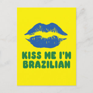 私によってがブラジルの唇である私に接吻して下さい ポストカード