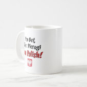 私によってがポーランドであるあなたのPierogiを賭けます コーヒーマグカップ (正面左)