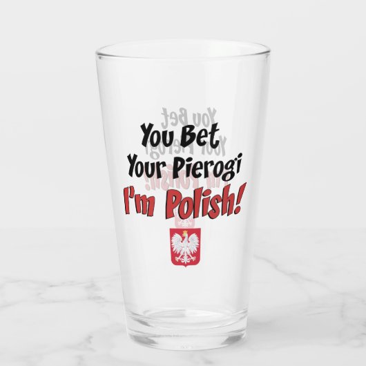 私によってがポーランドであるあなたのPierogiを賭けます タンブラーグラス (裏面)