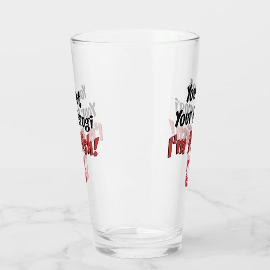 私によってがポーランドであるあなたのPierogiを賭けます タンブラーグラス (左)