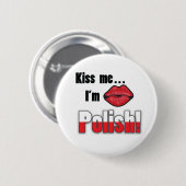 私によってがポーランドである私に接吻して下さい 缶バッジ (正面&裏面)