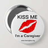 私によってが介護者ボタンである私に接吻して下さい 缶バッジ (正面&裏面)