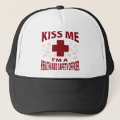 私によってが保健及び安全性の役人である私に接吻して下さい キャップ (正面)