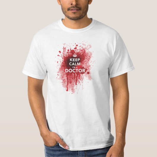私によってが博士であるBloody T-Shirt平静を保って下さい Tシャツ (正面)