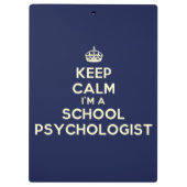 私によってが学校の心理学者のクリップボードである平静を保って下さい クリップボード (裏面)