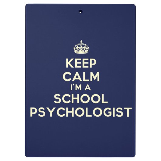 私によってが学校の心理学者のクリップボードである平静を保って下さい クリップボード (裏面)