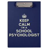 私によってが学校の心理学者のクリップボードである平静を保って下さい クリップボード (正面)