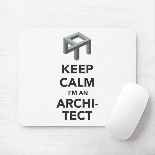 私によってが建築家である平静を保って下さい マウスパッド (マウス)