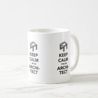 私によってが建築家である平静、3つのXのイメージのコーヒー・マグを保って下さい コーヒーマグカップ