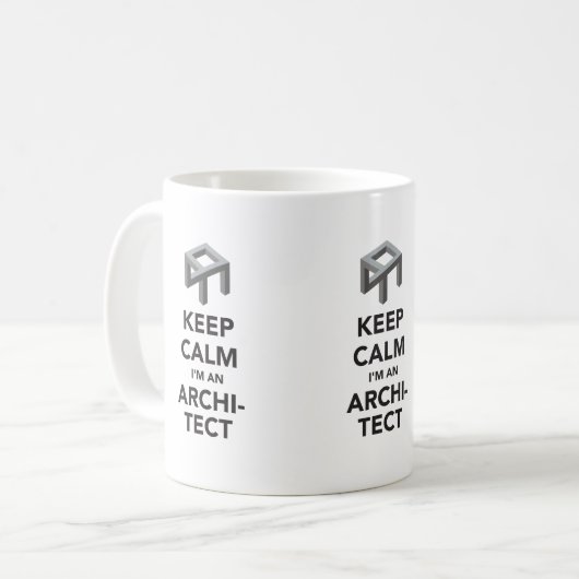 私によってが建築家である平静、3つのXのイメージのコーヒー・マグを保って下さい コーヒーマグカップ (正面左)