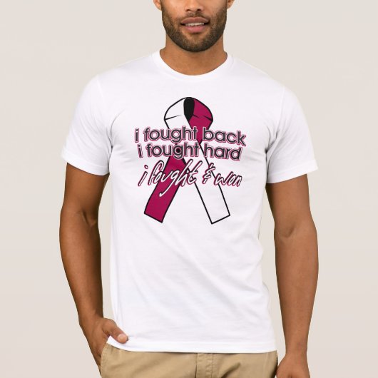 私によってが戦い、勝った咽喉癌 Tシャツ (正面)