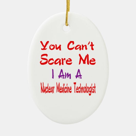 私によってが核薬Technoloである私をおびえさせることができません セラミックオーナメント (正面)