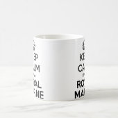 私によってが王室のな海洋の白いマグである平静を保って下さい コーヒーマグカップ (中央)