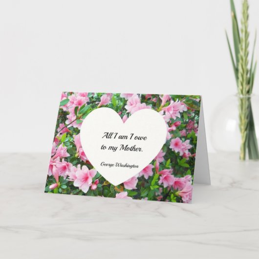 私によってが私であるすべては私の母に負います カード (正面)