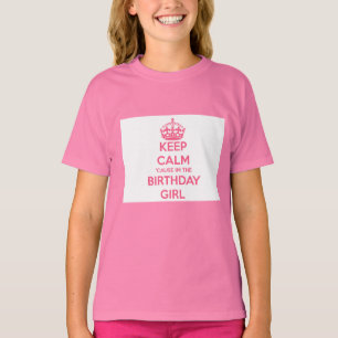 私によってが誕生日の女の子である穏やかな原因を保って下さい Tシャツ