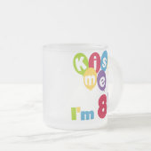 私によってが85個の誕生日のTシャツおよびギフトである私に接吻して下さい フロストグラスマグカップ (正面右)