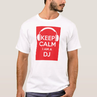 私によってがDJの誕生日のTシャツである平静を保って下さい Tシャツ