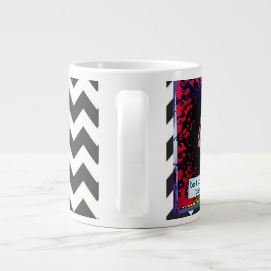 私によってがFREAKINの人々人のように見えるジャンボMUG-DOか。 ジャンボコーヒーマグカップ (裏面)