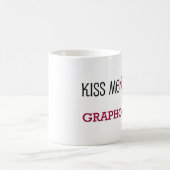 私によってがGRAPHOLOGISTである私に接吻して下さい コーヒーマグカップ (中央)