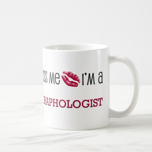 私によってがGRAPHOLOGISTである私に接吻して下さい コーヒーマグカップ (右)