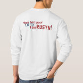 私によってがRusynであるあなたのdupaを賭けます Tシャツ (裏面)