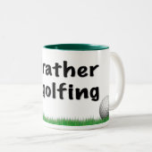 私によってはむしろマグがゴルフをしていました ツートーンマグカップ (正面右)