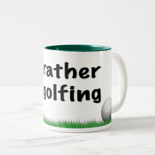 私によってはむしろマグがゴルフをしていました ツートーンマグカップ (正面右)