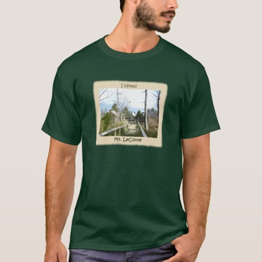 私によってはMt LeConte/写真の芸術がハイキングしました Tシャツ (正面)