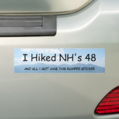 私によってはNH 48がハイキングしました バンパーステッカー (車上)