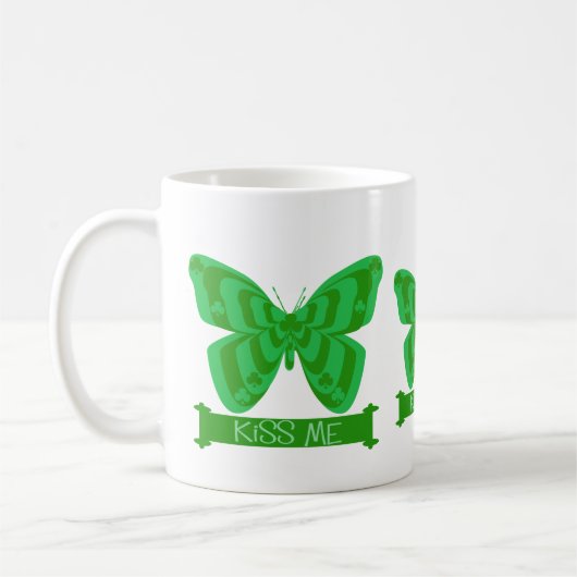 私にアイルランドの蝶接吻して下さい コーヒーマグカップ (左)