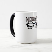 私にオタク話すギークメガネのウィンキングアイピンク モーフィングマグカップ (正面左)