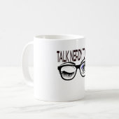 私にオタク話すギークメガネのウィンキングアイ コーヒーマグカップ (正面左)