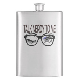 私にオタク話すギークメガネのウィンキングアイ フラスク