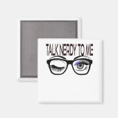 私にオタク話すギークメガネのウィンキングアイ マグネット (正面/裏面)