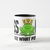 私にカエルのマグ接吻して下さい-スタイル及び色を選んで下さい マグカップ (中央)