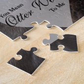 私にカワウソの世界をカワウソ愛接吻意味します ジグソーパズル (側面)