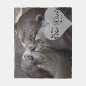 私にカワウソの世界をカワウソ愛接吻意味します フリースブランケット (正面)