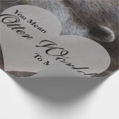 私にカワウソの世界をカワウソ愛接吻意味します ラッピングペーパー (角)