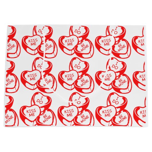 私にキスして　私のものになって　バレンタインデー ラージペーパーバッグ (正面)