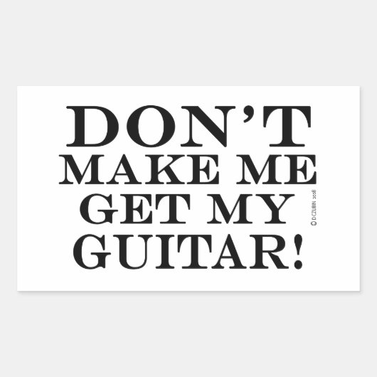 私にギターを手に入れさせないで 長方形シール (正面)