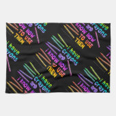 私にクレヨンがあり、それらを使用する方法を知っています! キッチンタオル (横)