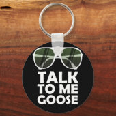 私にグースグラスの引用文を話おもしろいす キーホルダー (正面)