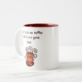 私にコーヒーを与えて下さい ツートーンマグカップ (正面左)