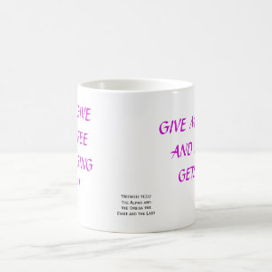 私にコーヒーを与えれば誰も傷つきませんでしたり、GIVを…喜ばします コーヒーマグカップ